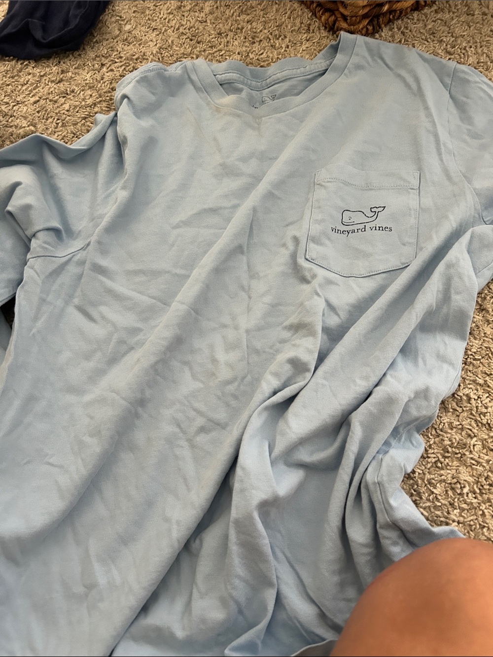 Vineyard Vines Light Blue Short Sleeve Pocket Tee